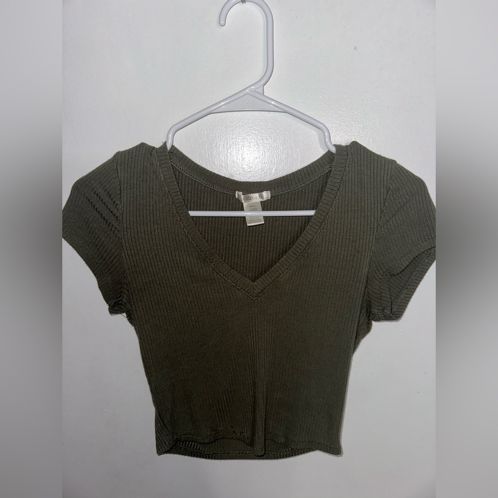 BOZZOLO Green Crop Top Size S